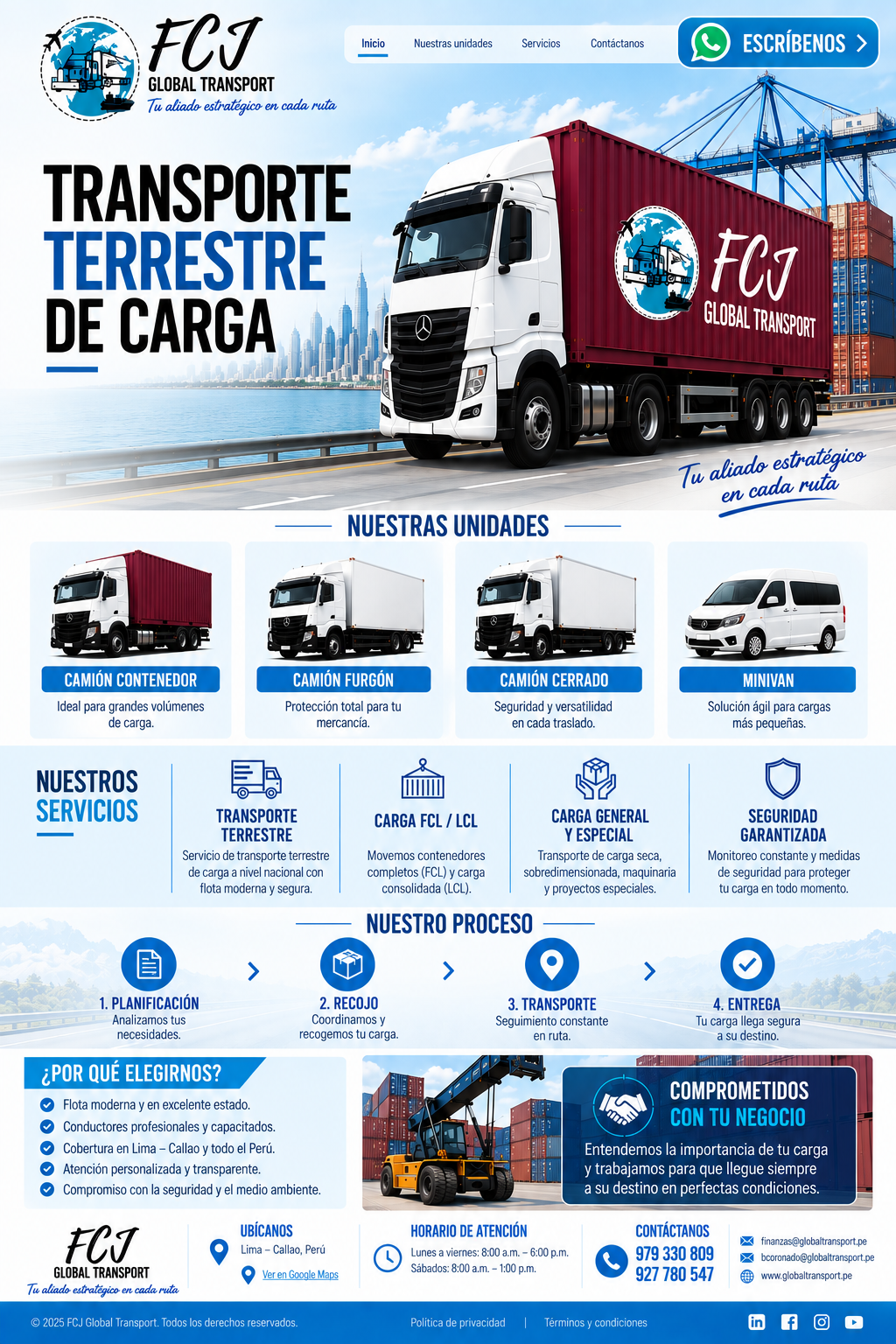 FCJ Global Transport - Transporte terrestre de carga